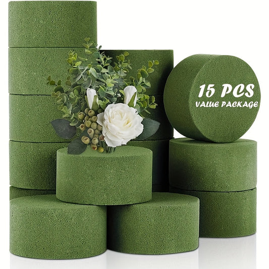 15pcs Floral Foam: Create Beautiful Flower Arrangements with Green Foaming Glue Blocks!