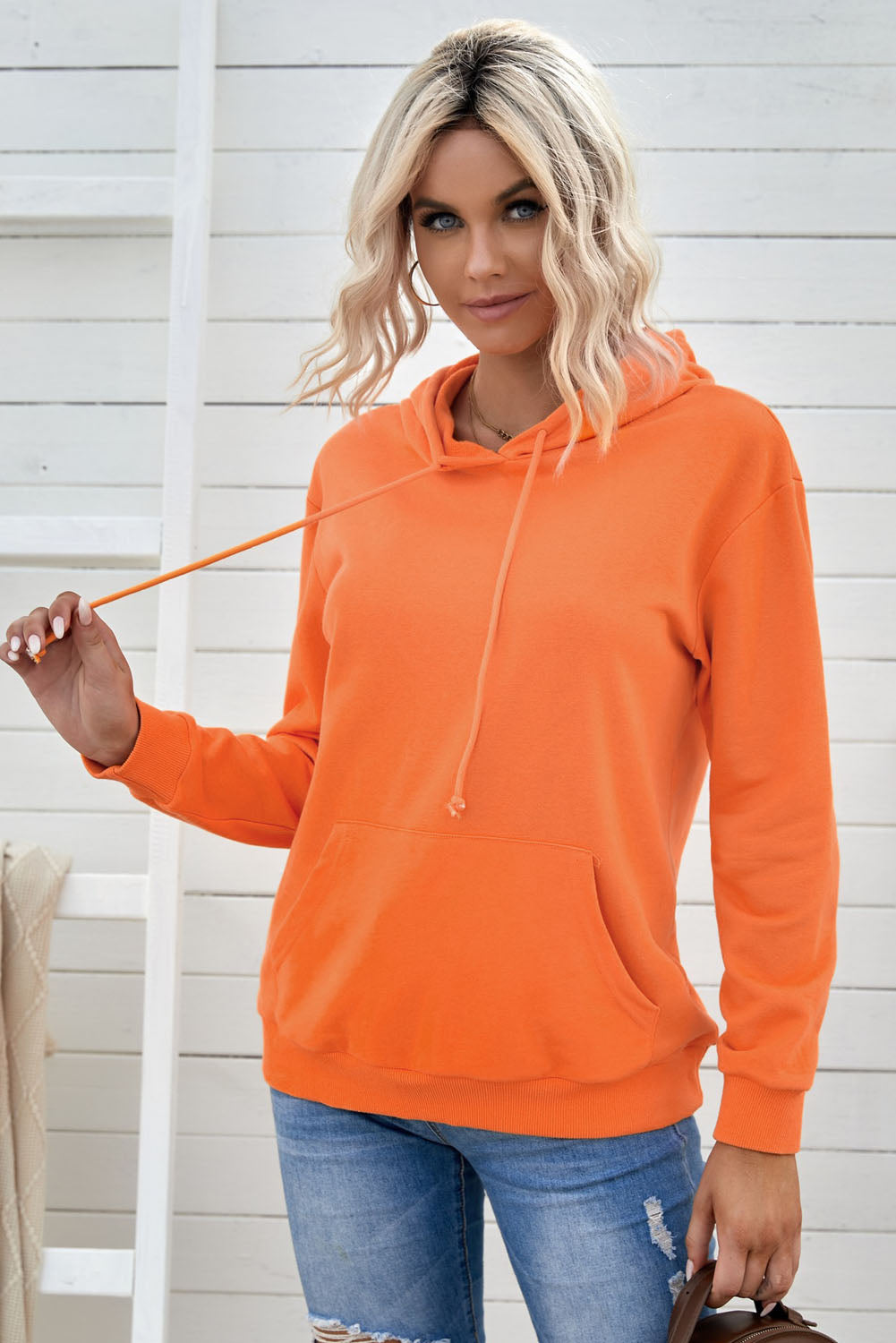 Drawstring Long Sleeve Hoodie