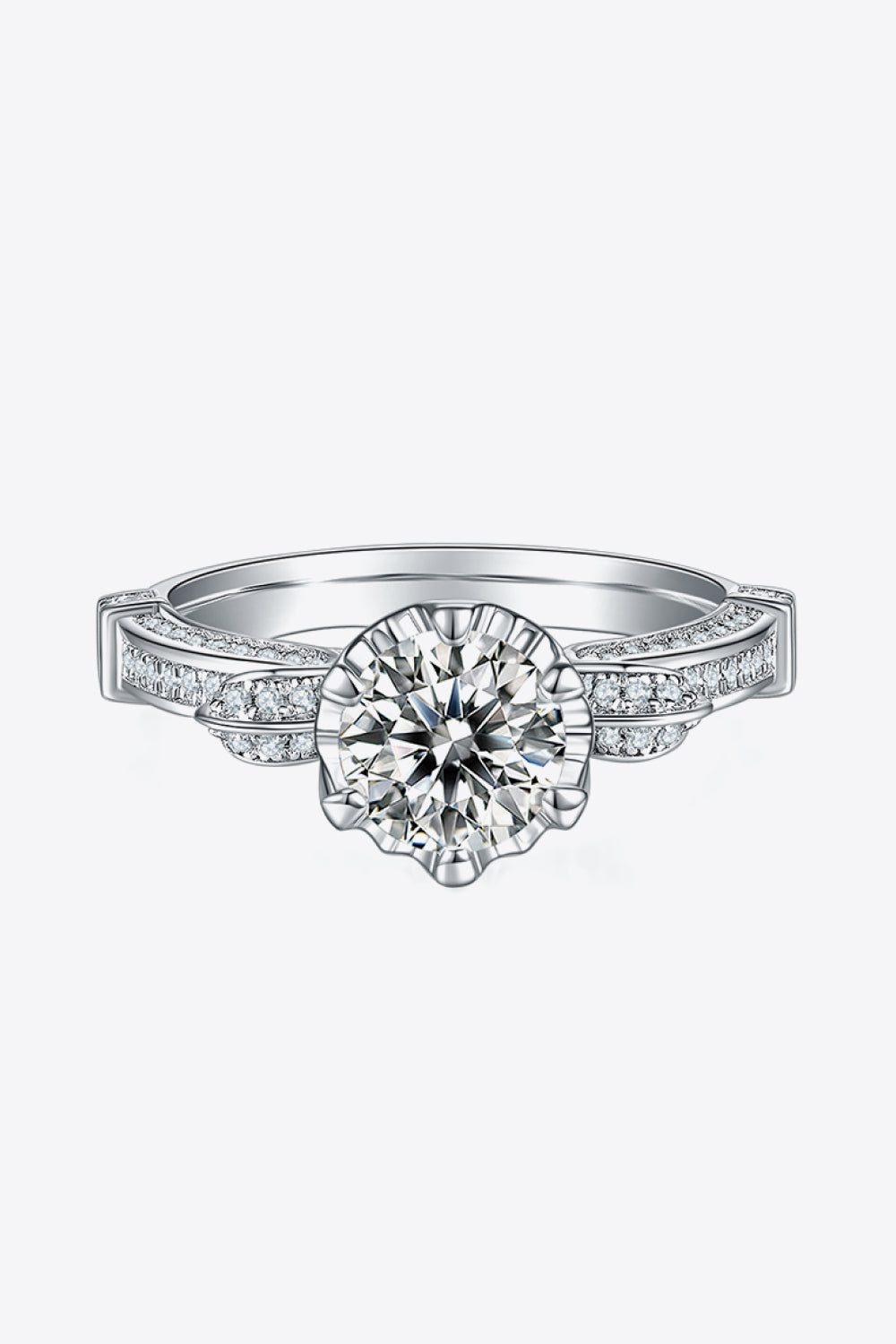 1 Carat Moissanite 925 Sterling Silver Ring