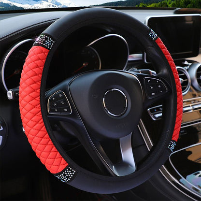 Upgrade Your Car's Interior with a Luxurious Soft Leather Steering Wheel Cover!