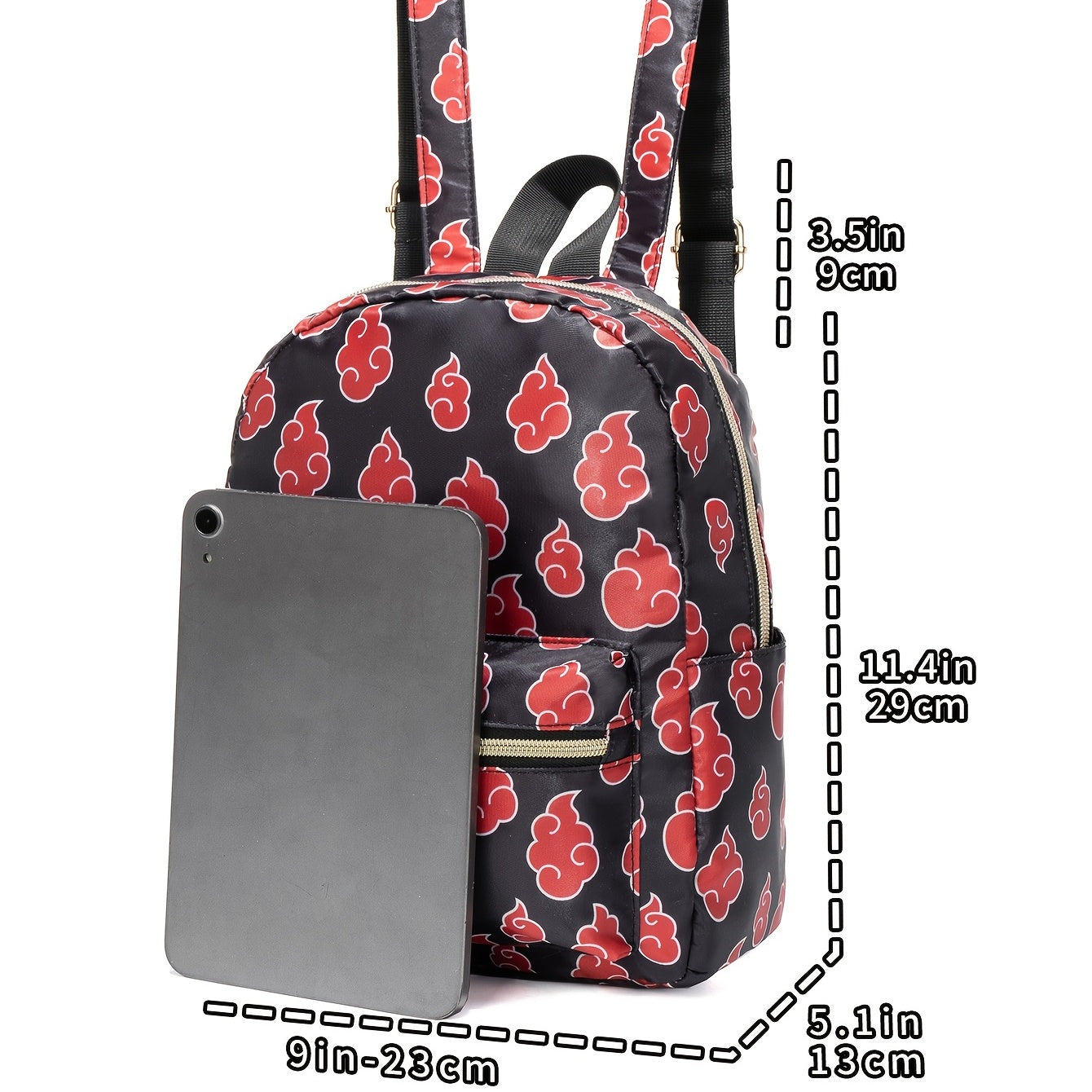 Stylish Red Cloud Print Backpack - Perfect for Work, School & Traveling!