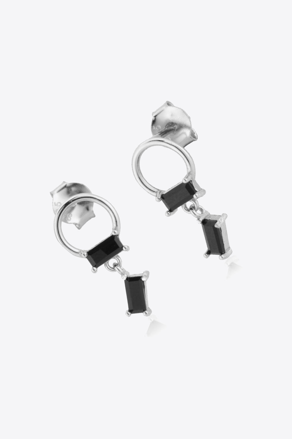 Boucles d'oreilles pendantes en argent sterling 925 avec zircone