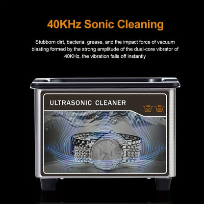 Ultrasonic Jewelry Cleaner, Professional Ultrasonic Cleaner Machine, Portable Household Cleaning Machine With 18 Time Modes That Can Be Set, For Eyeglasses, Watches, Earrings, Ring, Necklaces,Coins, Makeup Brushes And Baby Products