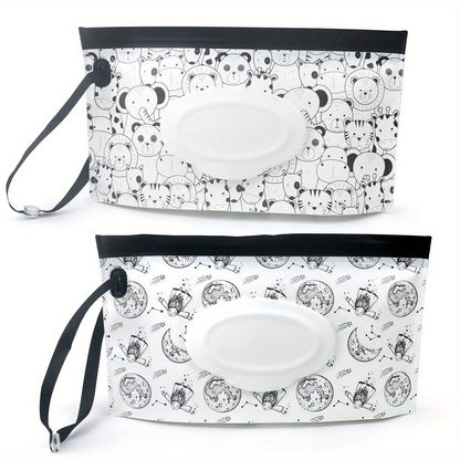 2pcs/set Portable Baby Wipes Container - Reusable Wet Wipe Pouch for Travel - Dispenser Holder for Easy Access - Keep Your Baby Clean and Comfortable on the Go