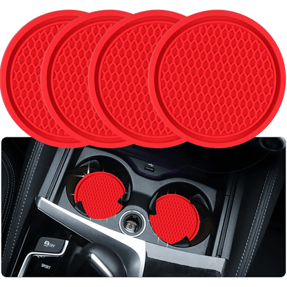 4pcs ZukMi Car Cup Coasters: Anti-Slip Silicone Cup Holders for Universal Vehicle Interior Accessories