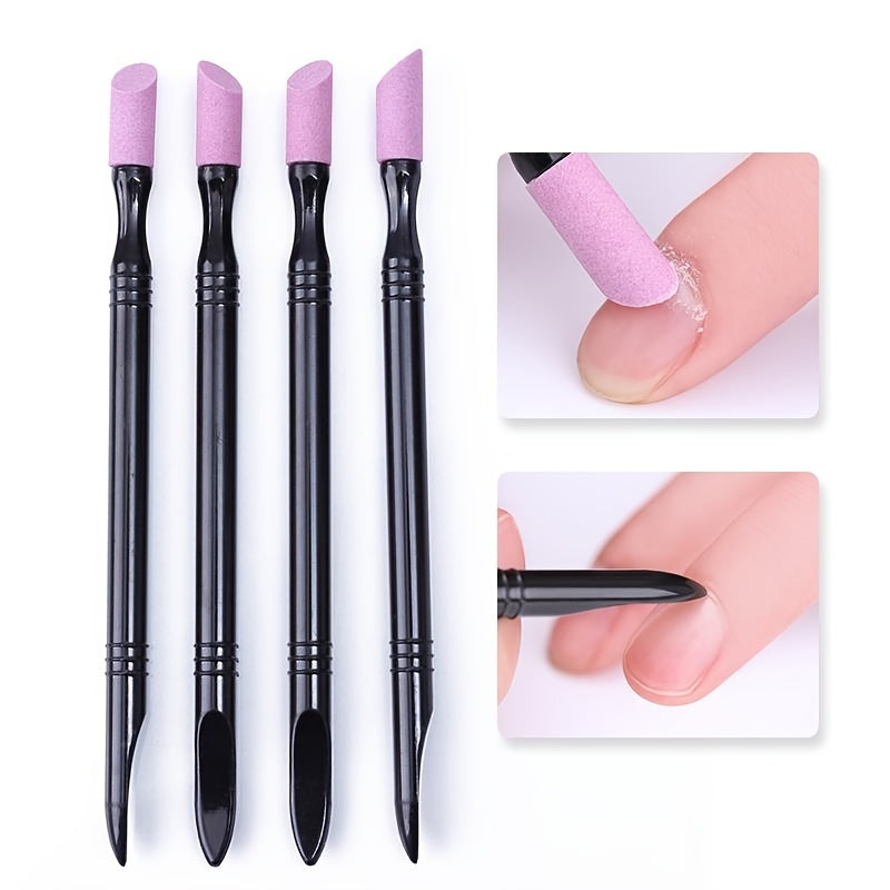 1 Pcs Quartz Stone Scrub Nail Cuticle Remover, Dead Skin Remover Nail Art Trimmer Polished Rods, Professional Nail Art Care Tool