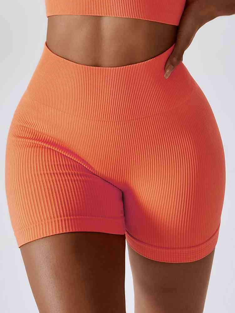 Wide Waistband Slim Fit Sports Shorts