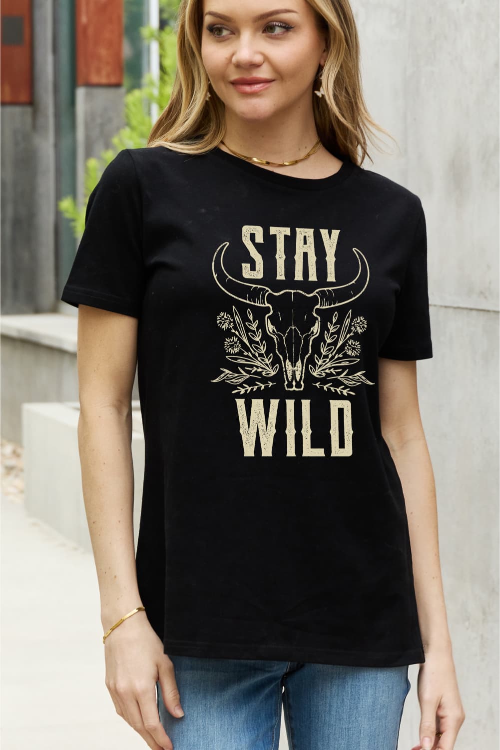 Simply Love Simply Love Full Size STAY WILD Graphic Cotton Tee