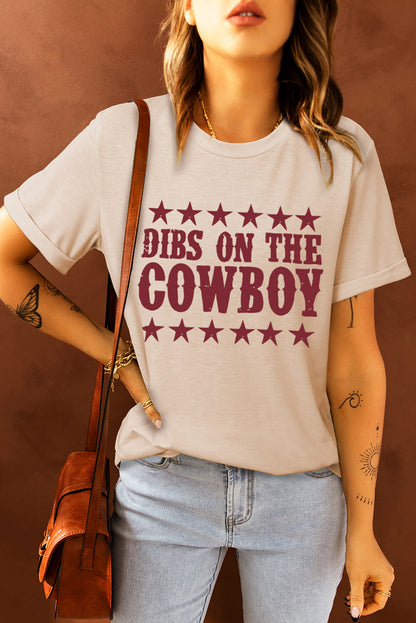 DIBS ON THE COWBOY Camiseta con cuello redondo