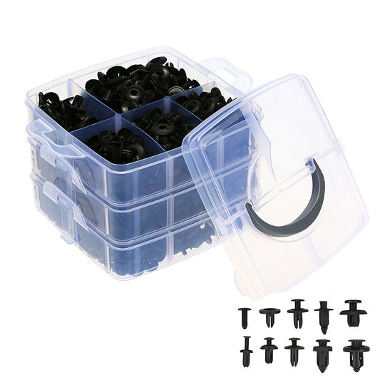 300/620pcs Bumper Retainer Clips, Car Plastic Rivets Fasteners Push Retainer Kit Popular Sizes Auto Push Pin Rivets Set Door Trim Panel Fender Clips