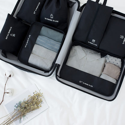 7-Piece Travel Storage Bag Set: Keep Your Clothes & Shoes Organized On-the-Go!