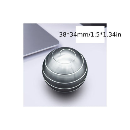 1pc Adult Desktop Stress Relief Metal Toy Aluminum Alloy Decompression Hypnosis Rotary Gyro Fingertip Toy Kinetic Round Spinner Gift