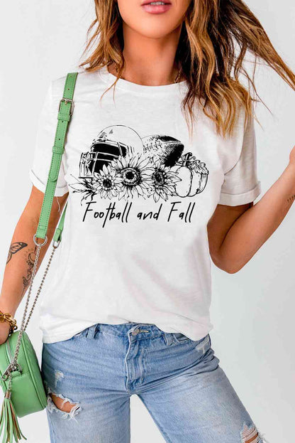 FOOTBALL ET AUTOMNE T-shirt graphique