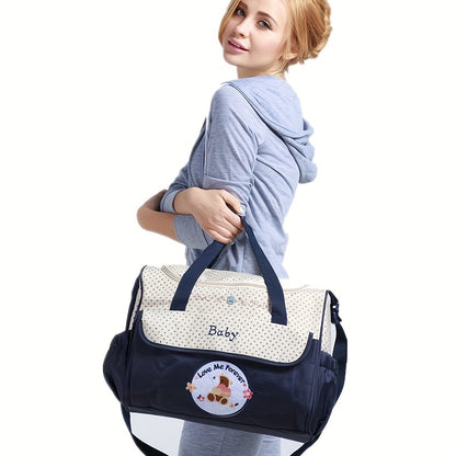 5pcs/set Bag Mummy Bag, Multifunctional Large-capacity Shoulder  Bag, Mother Bag, Mother And Baby Child Diaper Bag