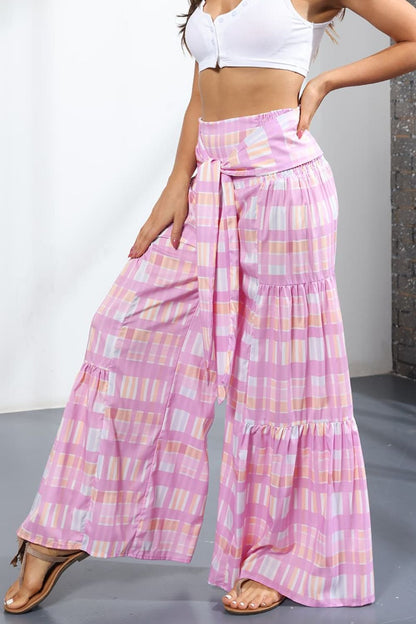 Printed High-Rise Tied Culottes