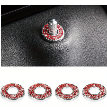 Sparkle Up Your Car Interior with Bling Inner Door Lock Cover Stickers!