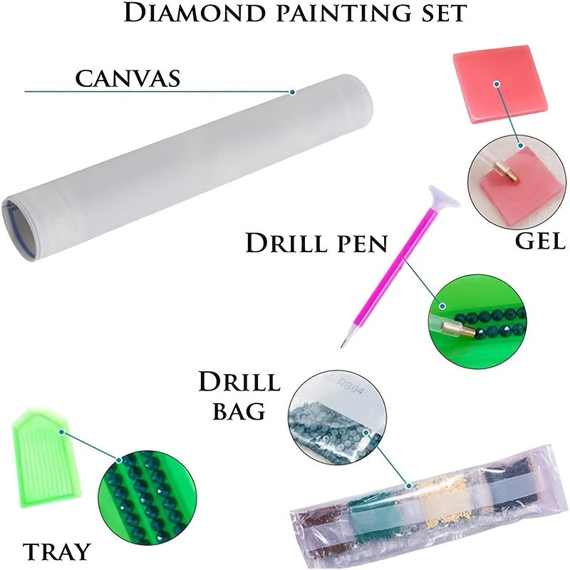 1pc Cute Cow Bubble Bath Diamond Painting Kit, 7.8*11.8in Adult Beginner DIY Painting, DIY Full Rhinestone Painting Picture Art Crafts, Used For Home Wall Art Decoration For Parents And Kids Family Time (Cow/Animal)