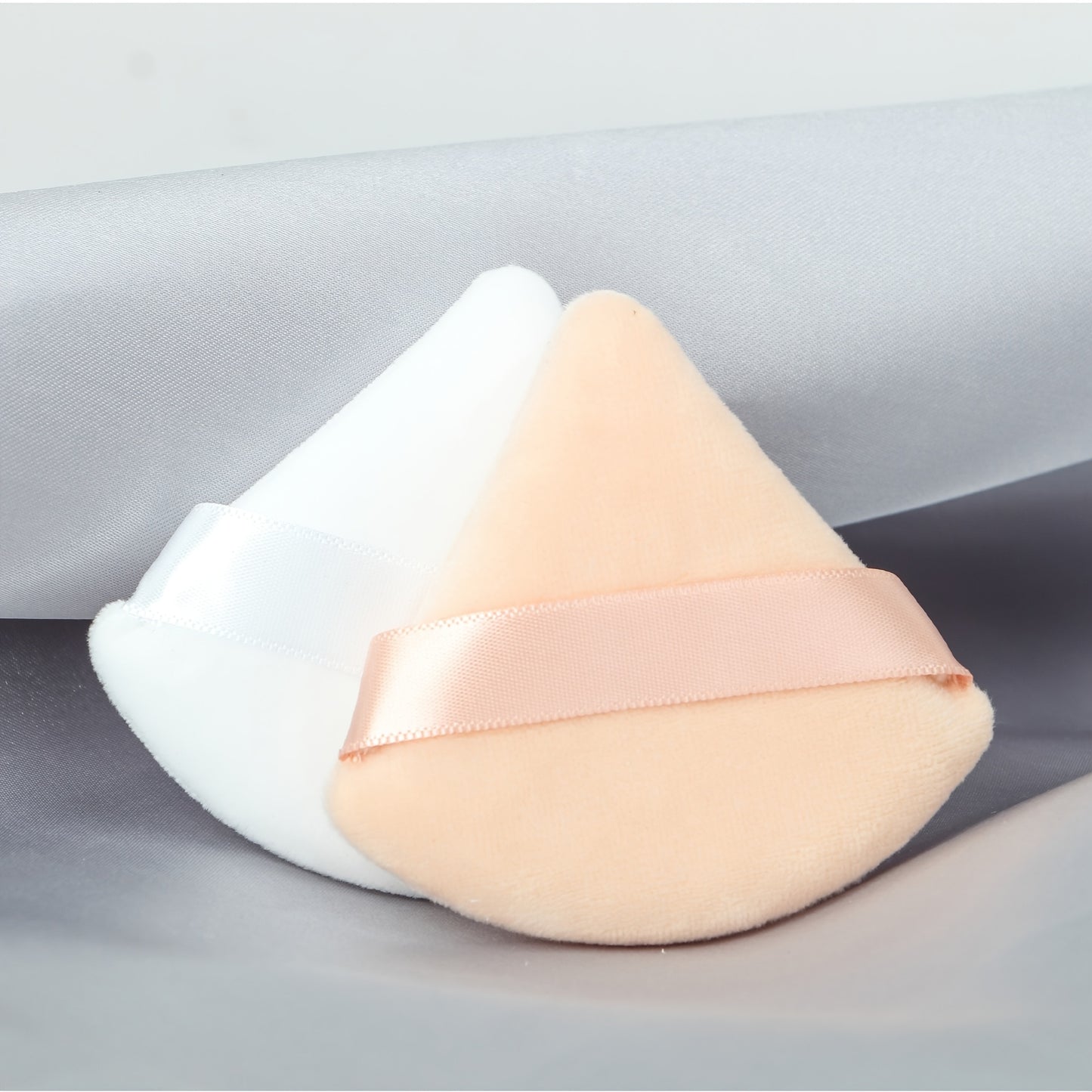 Velour Makeup Puff for Loose Powder, Contouring, and Under Eyes - Soft Triangle Shape for Flawless Application