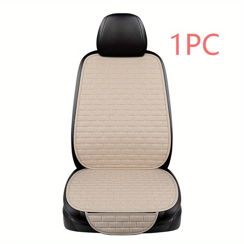 Upgrade Your Car Seat with a Luxurious Flax Linen Car Seat Cover - Universal Size!