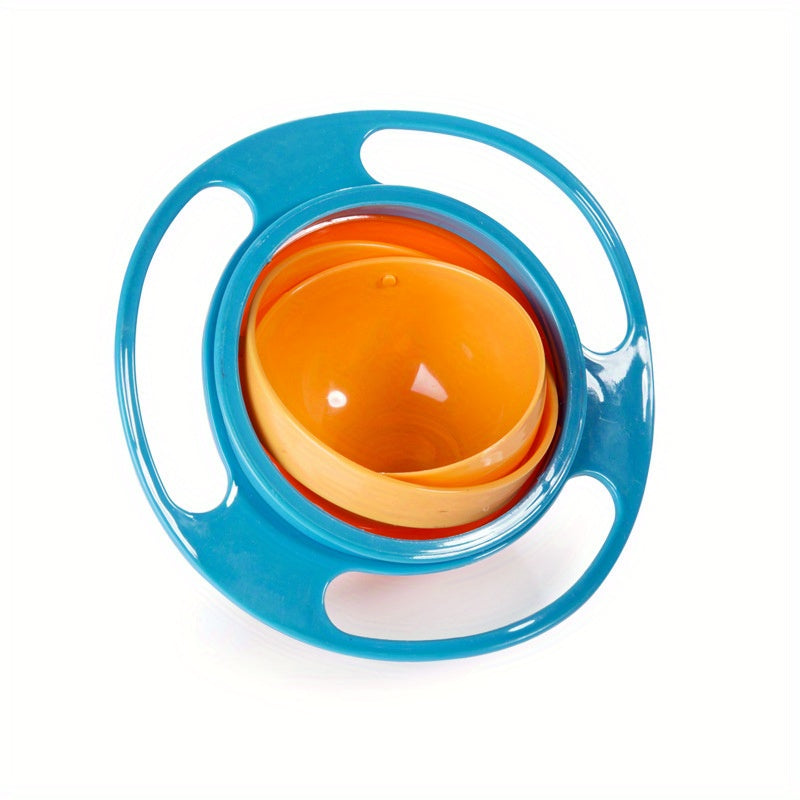 360 Degree Rotation Spill Resistant Gyro Bowl With Lid For Toddler Baby Kids Children, Gyro Bowl Kids Bowl Rotation Balance Bowl Gyro Bowl Baby Bowl