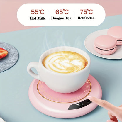 1pc Coffee Cup Heater - Intelligent Thermostat Coaster for Electric Beverage Heaters - Keep Your Hot Coffee, Tea, Espresso, Milk & Candle Wax Hot!