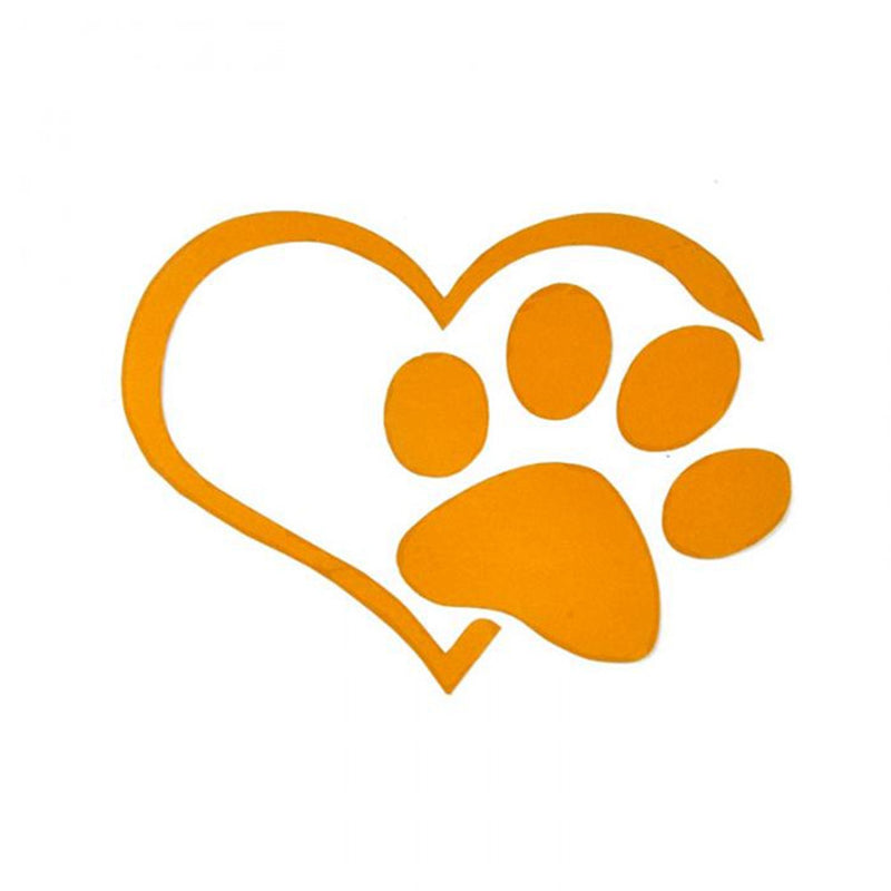 1pc Cute Heart Paw Car Decal - Show Your Love for Animals and Support Animal Rescue