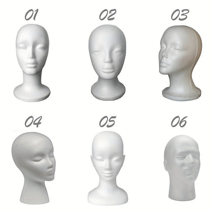 1pc Foam Mannequin Head, Foam Mannequin Head Model Hat Wig Jewelry Holder Shop Display Stand