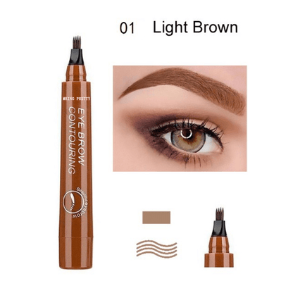 5-Color 4 Split Tips Eyebrow Pen: Long Lasting, Waterproof & Smudge Proof Eyebrow Tint - Easy Apply Color Rendering Pen