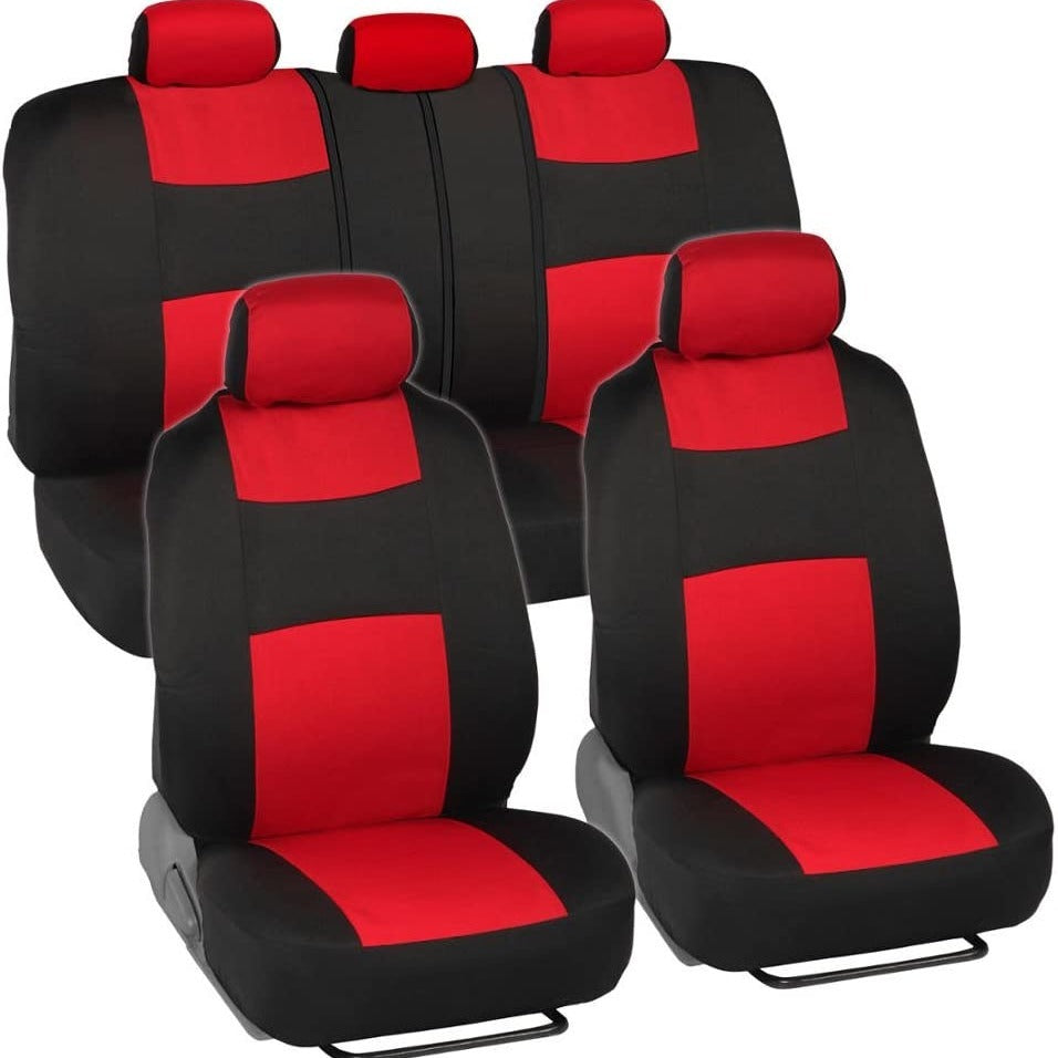 Upgrade Your Car Interior with This Easy-to-Install Front & Rear Split Bench Seat Cover - Black