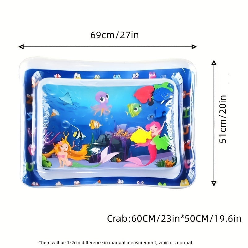 1pc Water Mat ，Water Play Mat For Babies Cute Baby Toys Inflatable Tummy Time Water Play Mat For Infants And Toddlers 3 To 12 Months Promote Development Baby Gifts