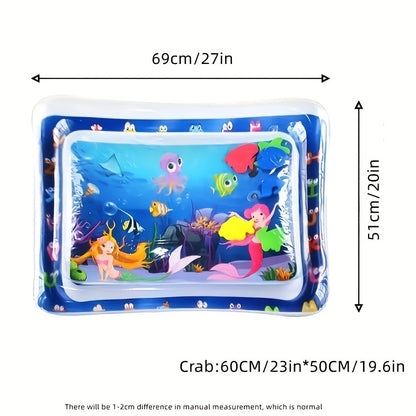 1pc Water Mat ，Water Play Mat For Babies Cute Baby Toys Inflatable Tummy Time Water Play Mat For Infants And Toddlers 3 To 12 Months Promote Development Baby Gifts