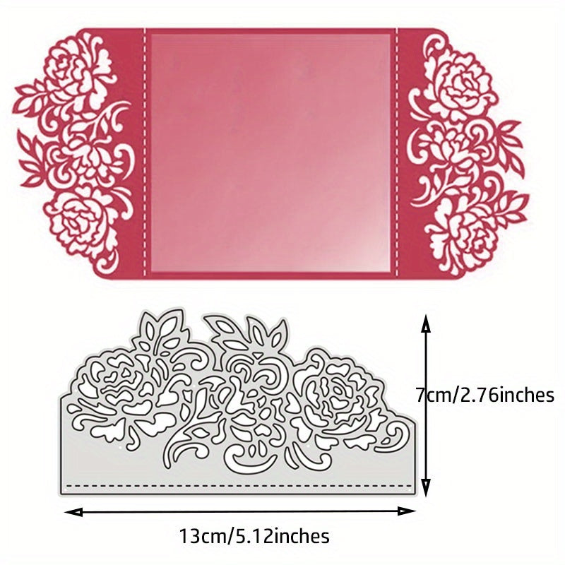 2Pcs Metal Cutting Dies Stencils Flower For DIY Scrapbooking Album Stamp Paper Card Embossing Die Cut