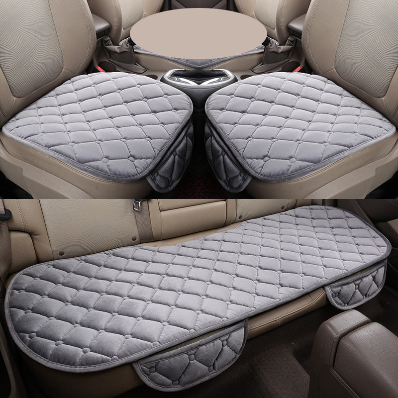 1pc / 3 Pcs Car Seat Cushion, Non-Slip Rubber Bottom With Storage Pouch,Premium Comfort Memory Silk Cotton, Car Seat Pad Universal