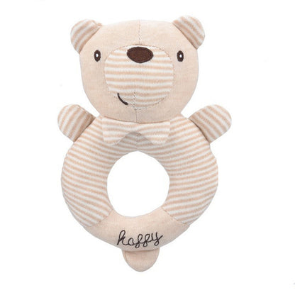 Jouet en peluche hochet à main pour bébé, poupée hochet à main ronde en forme d'animal d'éducation précoce, jouet réconfortant pour bébé 