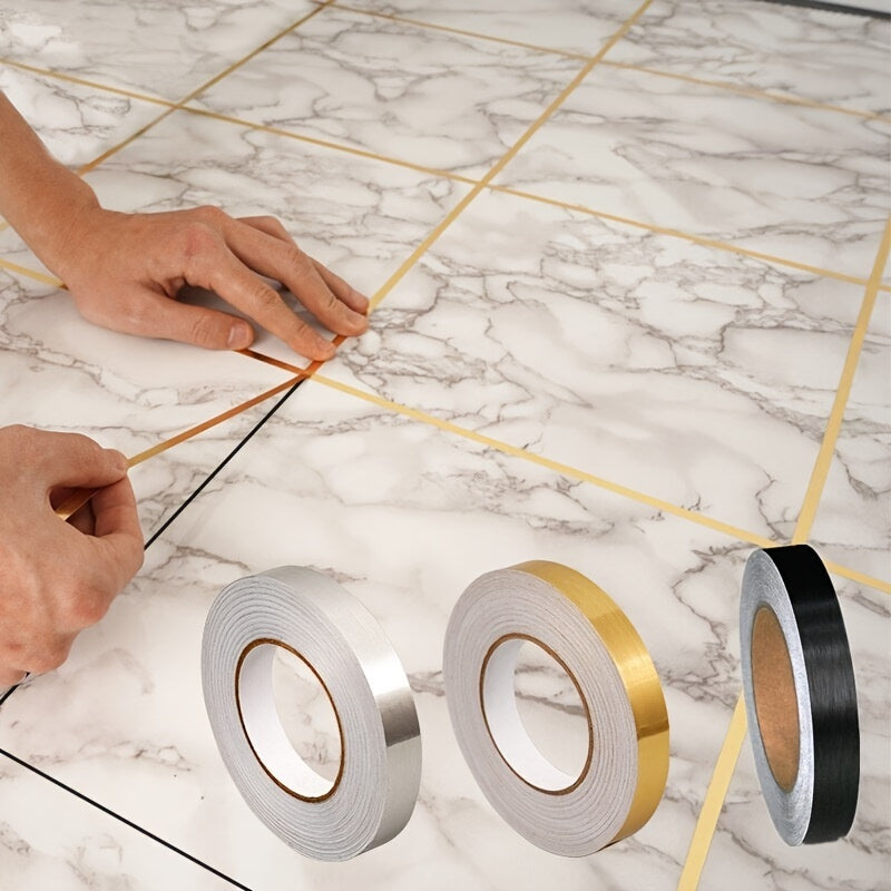 50M/164ft Waterproof Self-Adhesive Tile Sticker Strip - Perfect for DIY Home Decor & Furniture Edge Sealing!