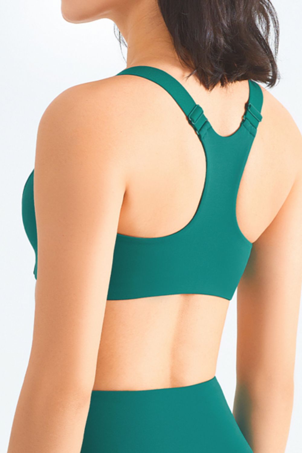 Soutien-gorge de sport zippé à dos nageur