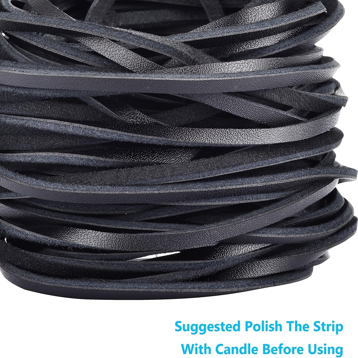 4 Yards of Black 3MM Genuine Leather Cord - Perfect for Jewelry Making, Shoe Laces, Arts & Crafts, and More!