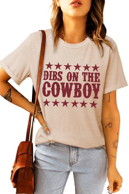 DIBS ON THE COWBOY Camiseta con cuello redondo