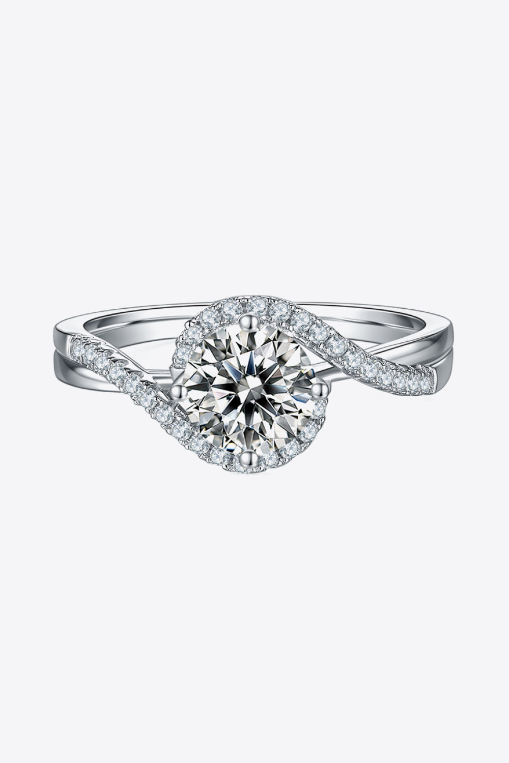 Bague entrecroisée Moissanite 1 Carat