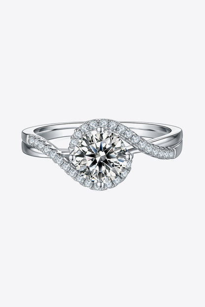 Bague entrecroisée Moissanite 1 Carat