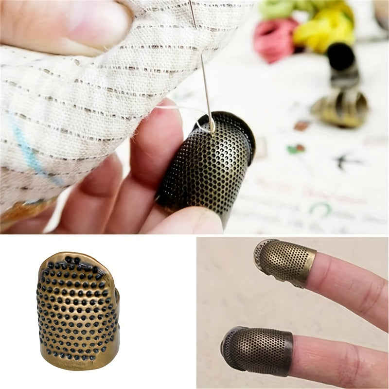 1pc Adjustable Finger Protector Thimble for Sewing, Embroidery, Stationery, Cards, and Envelopes - Protects Fingertips and Enhances Precision