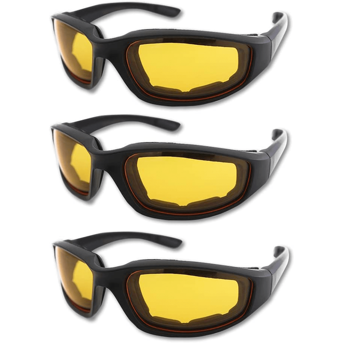 3 Pairs of Motorcycle Riding Glasses: UV Protection, Dustproof & Windproof - Perfect For Outdoor Riding!