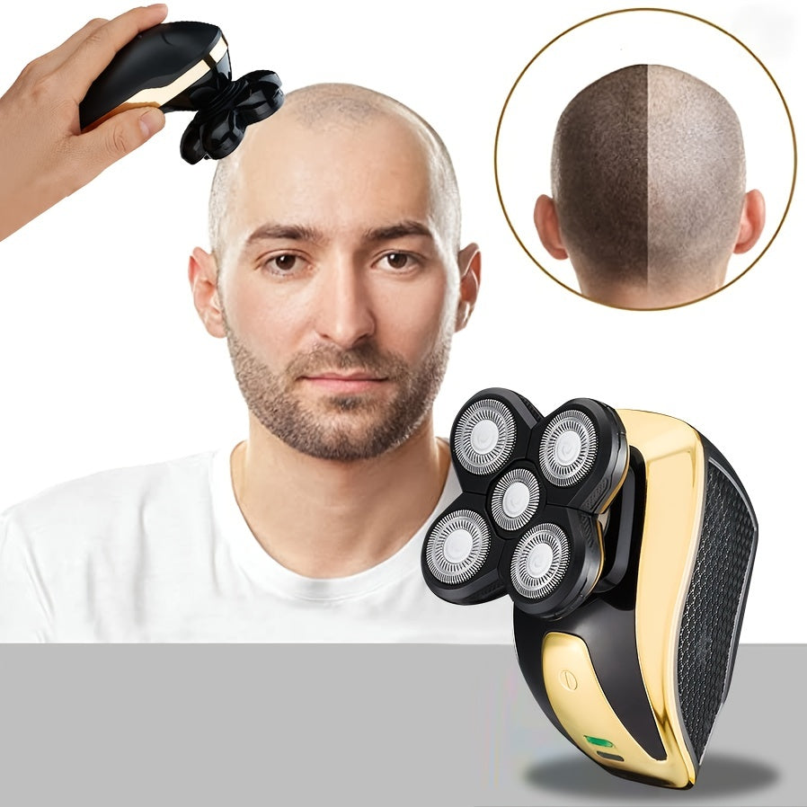 The Ultimate Electric Hair & Skin Care Kit: Rechargeable Cordless Razor, Clippers, Nose Trimmer, Brush & Massager for Men!