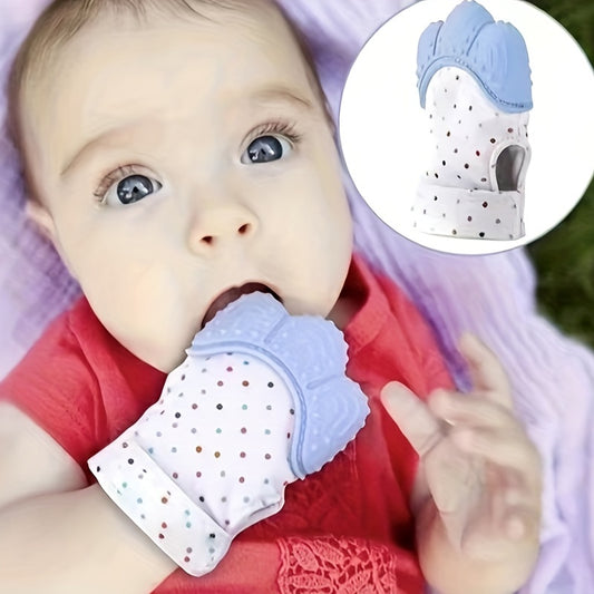 1pc Baby Teething Gloves - Silicone Teething Toy with Sound for Soothing Pain and Preventing Chewing on Hands