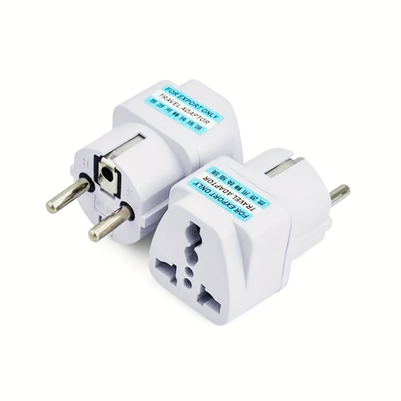 Travel-Ready: International Adapter Plug with European Socket Converter - White