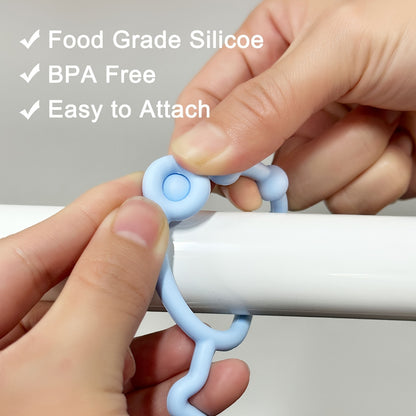 3pcs Silicone Adjustable Stroller Straps - Safely Hold Baby Toys, Sippy Cups & More - BPA Free & Highly Durable!