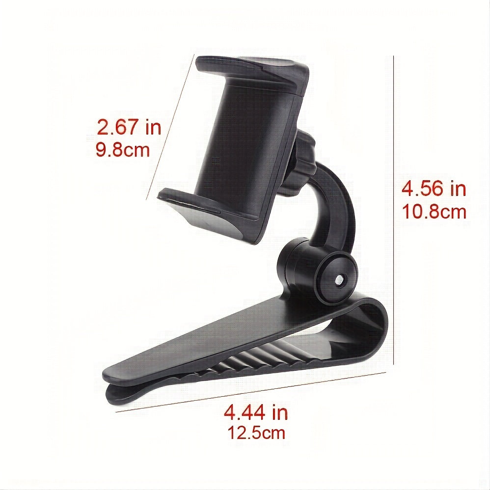 Upgrade Your Car Rides with a Universal 360 Rotating Sun Visor Phone Mount - Compatible with All Smartphones!