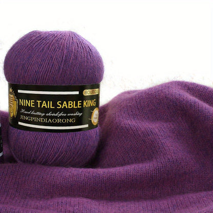 8 rolls/pack Hand-Knitted Mink Wool Cashmere Scratch Scarf - Medium-Thick, Soft and Warm Sweater Wool Ball