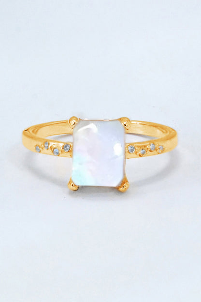 Square Moonstone Ring