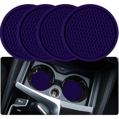 4pcs ZukMi Car Cup Coasters: Anti-Slip Silicone Cup Holders for Universal Vehicle Interior Accessories